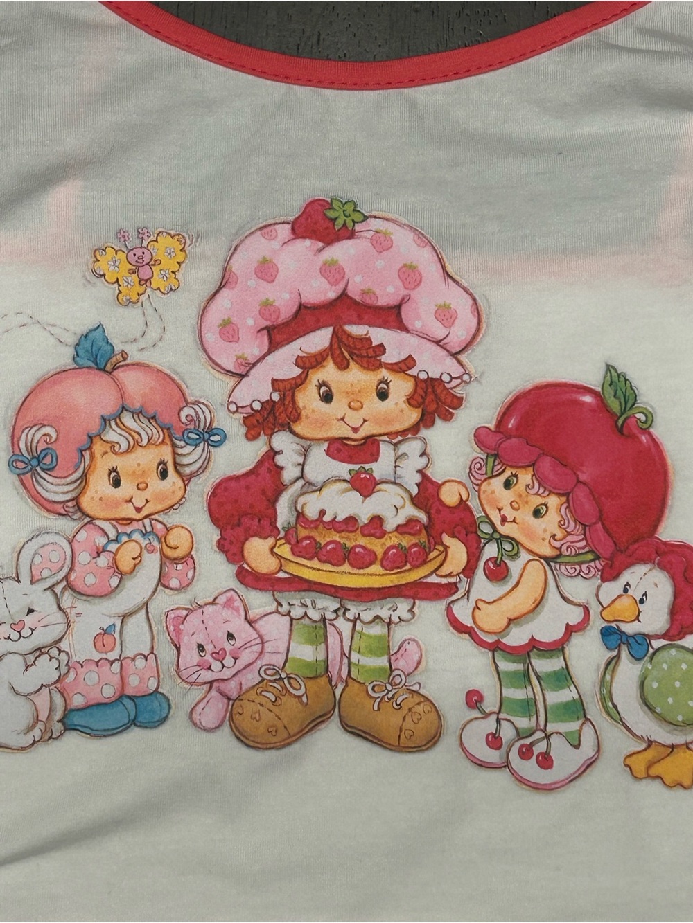 Strawberry shortcake and friends vintage inspired graphic cute ringer cami NWT L - Picture 4 of 7